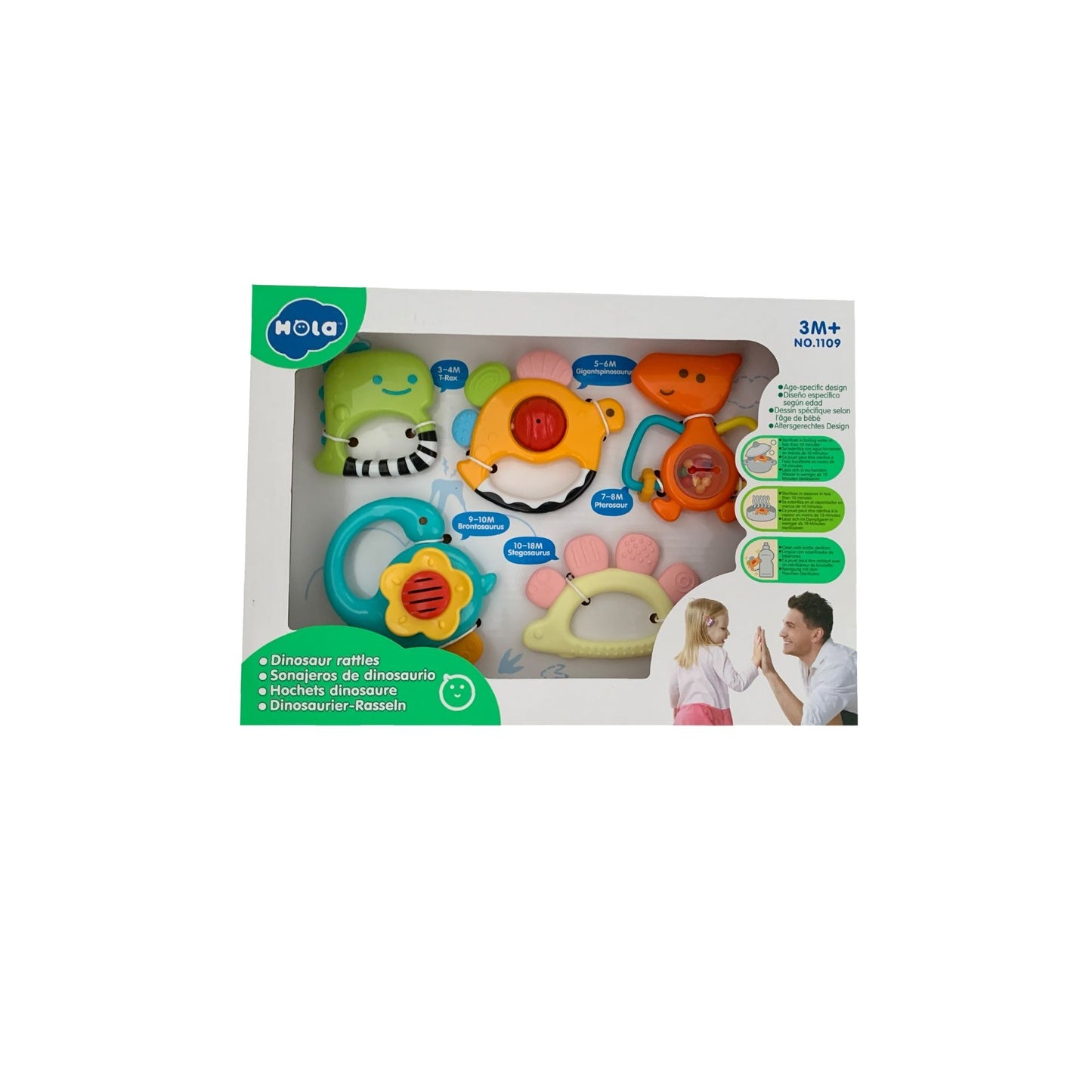Hola Dinosaur Rattles and Teethers