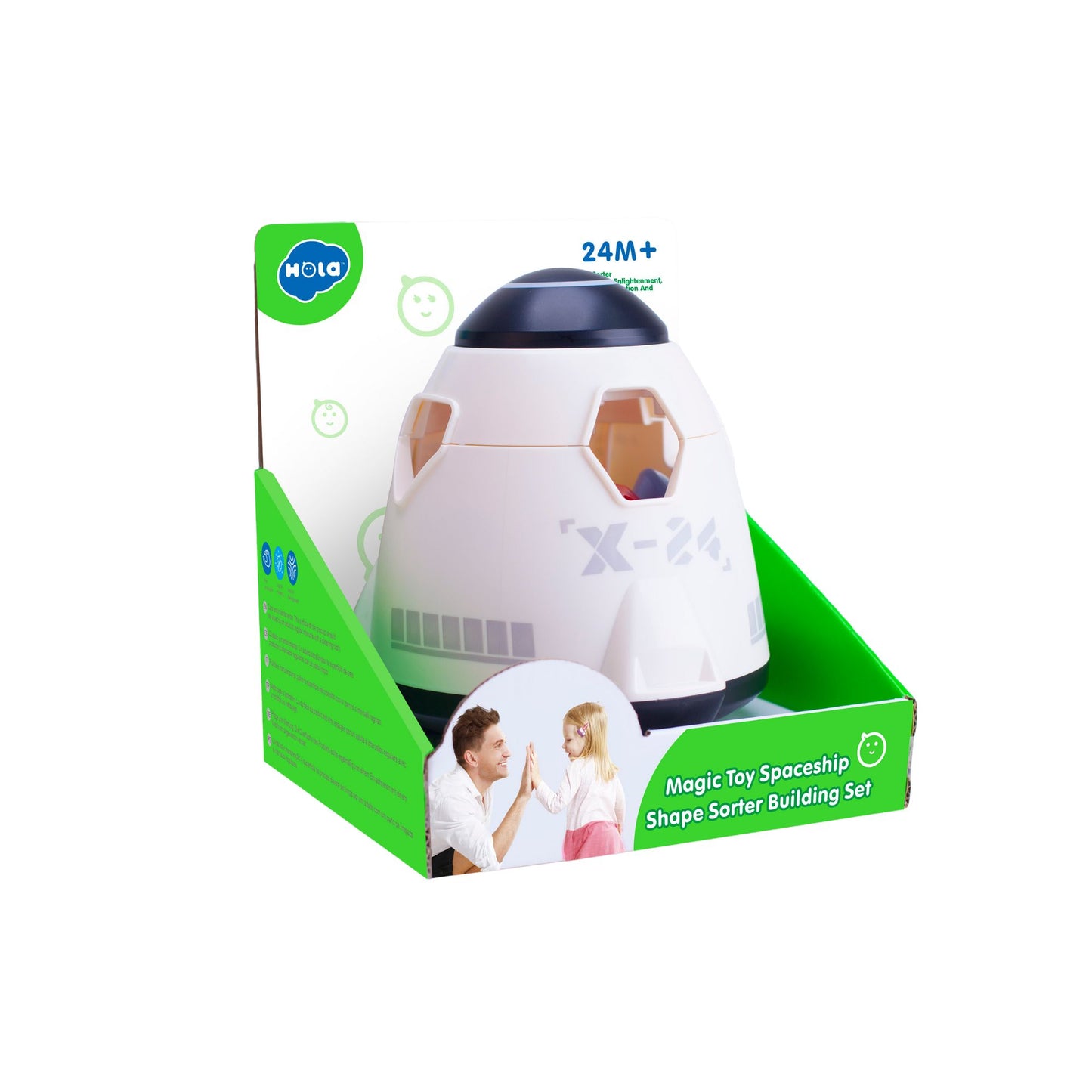 Hola Magic Toy Spaceship Shape Sorter Building Set