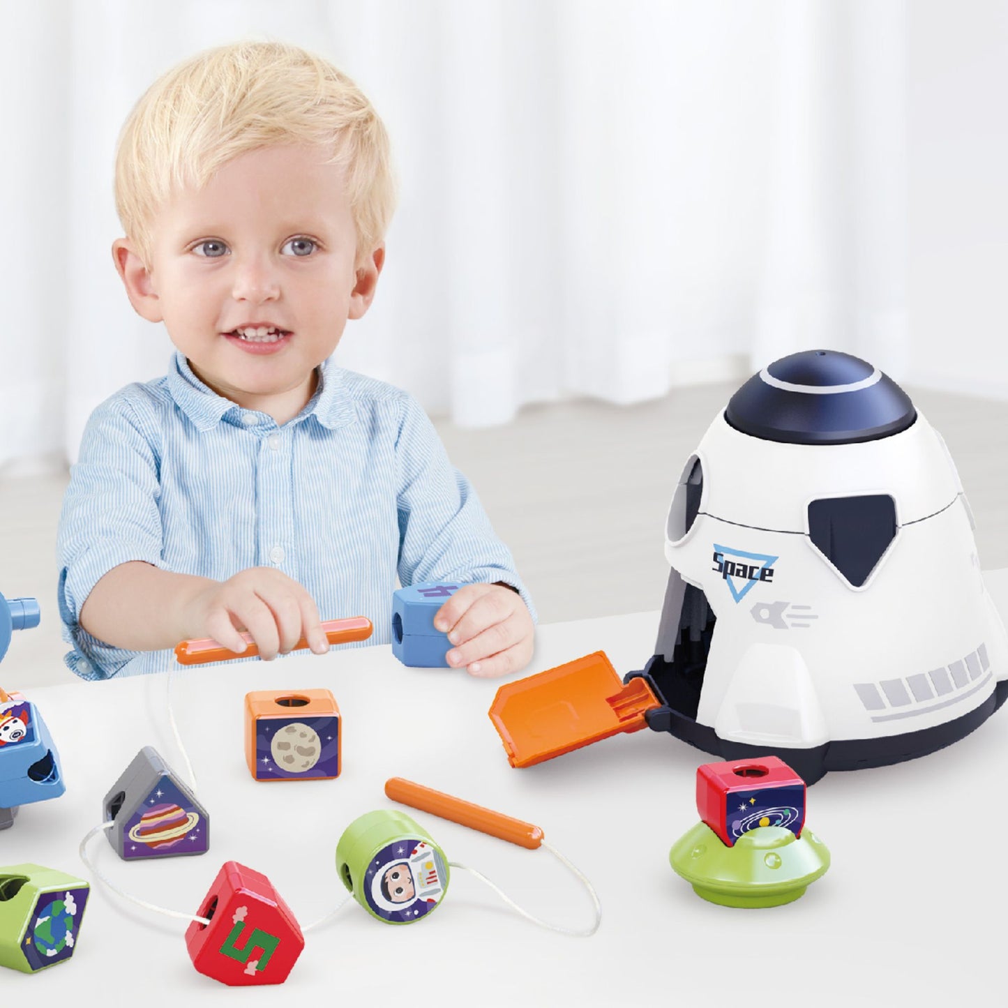 Hola Magic Toy Spaceship Shape Sorter Building Set