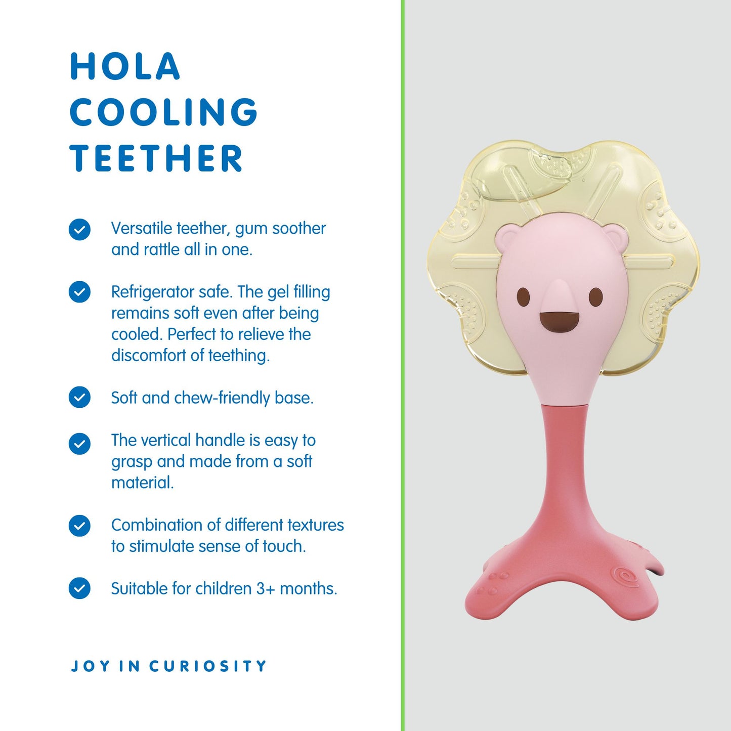 Hola Pink Cooling Teether